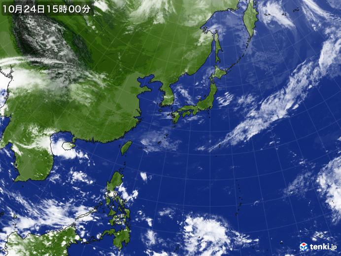 実況天気図(2023年10月24日)