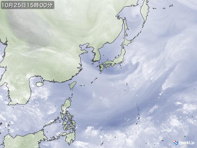 実況天気図(2023年10月25日)