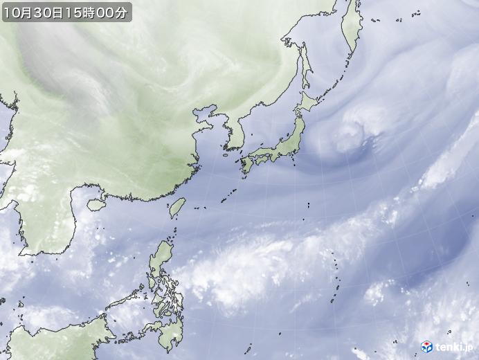 実況天気図(2023年10月30日)