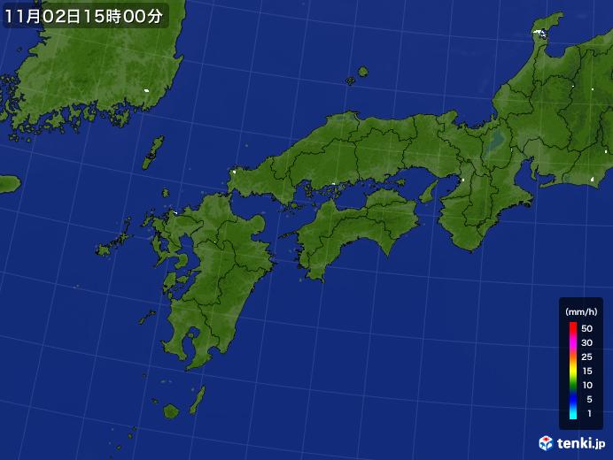 実況天気図(2023年11月02日)