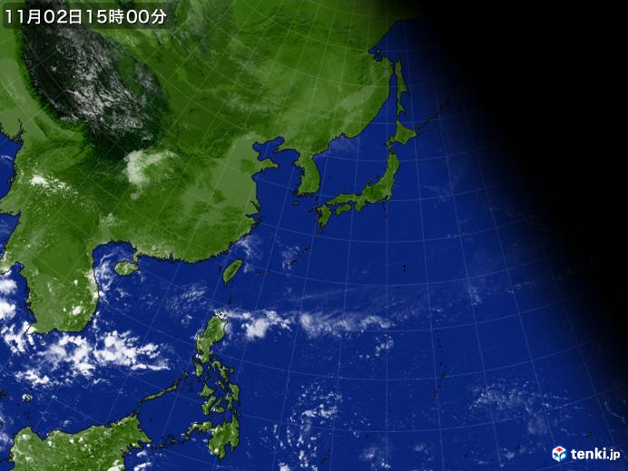 実況天気図(2023年11月02日)