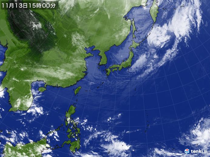 実況天気図(2023年11月13日)