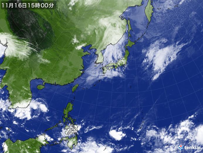 実況天気図(2023年11月16日)