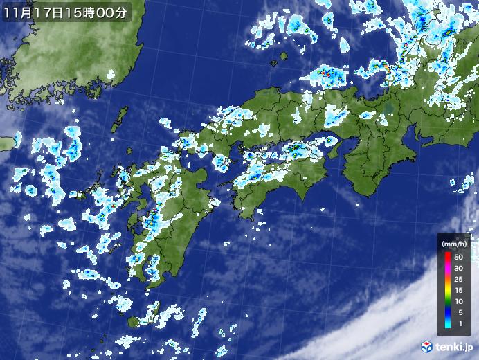 実況天気図(2023年11月17日)