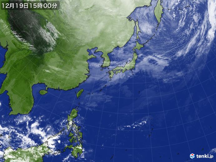 実況天気図(2023年12月19日)