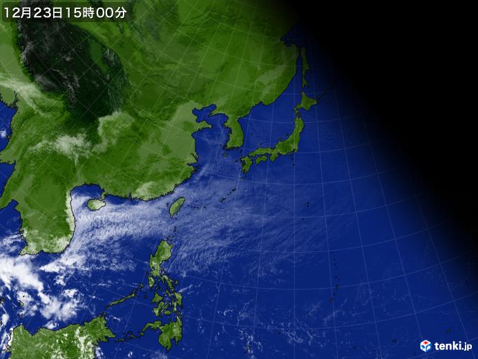 実況天気図(2023年12月23日)