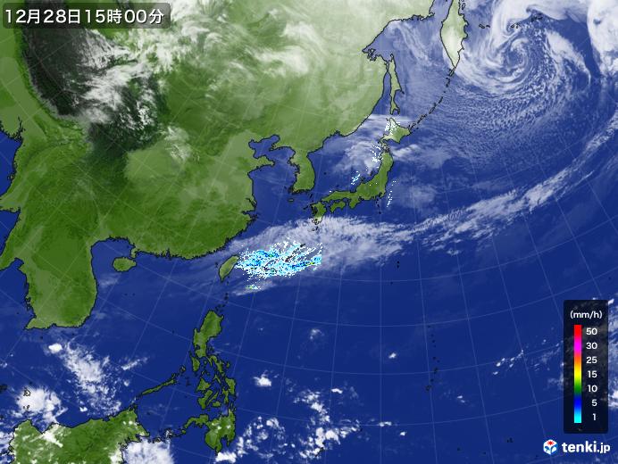 実況天気図(2023年12月28日)