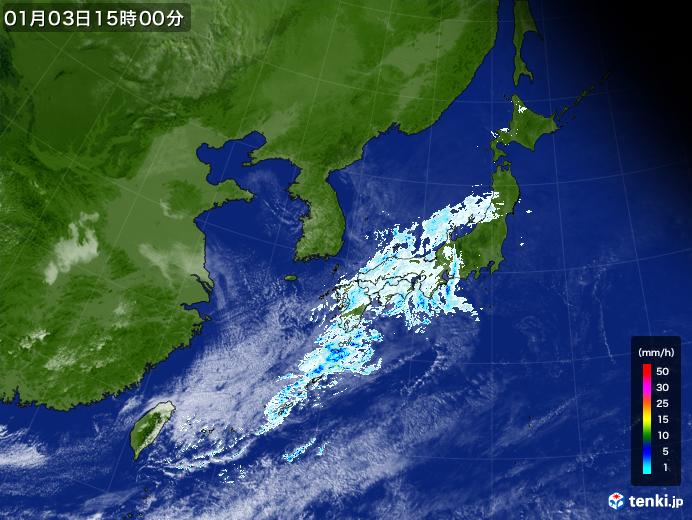 実況天気図(2024年01月03日)