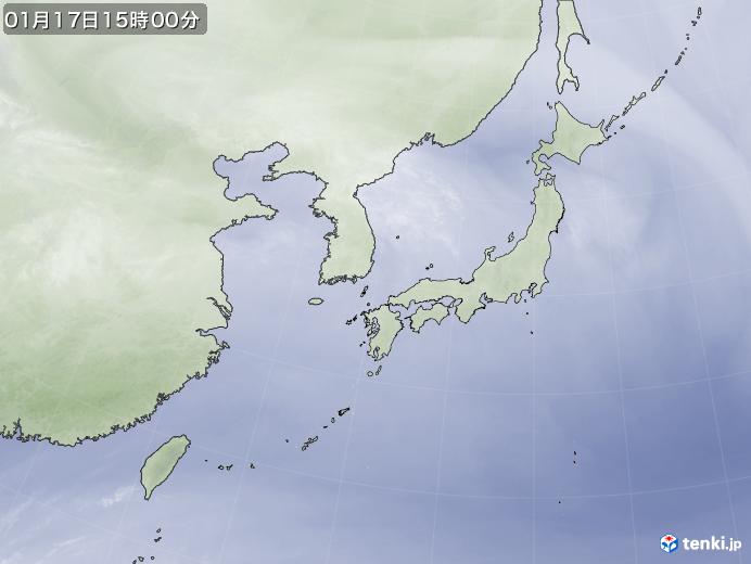 実況天気図(2024年01月17日)