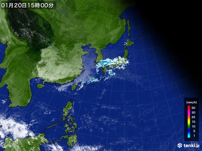 実況天気図(2024年01月20日)