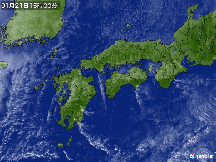 実況天気図(2024年01月21日)