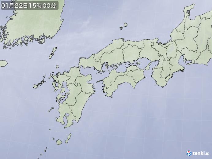 実況天気図(2024年01月22日)