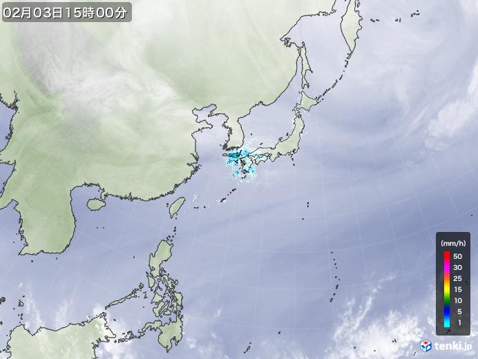 実況天気図(2024年02月03日)