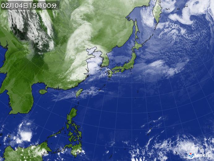 実況天気図(2024年02月04日)