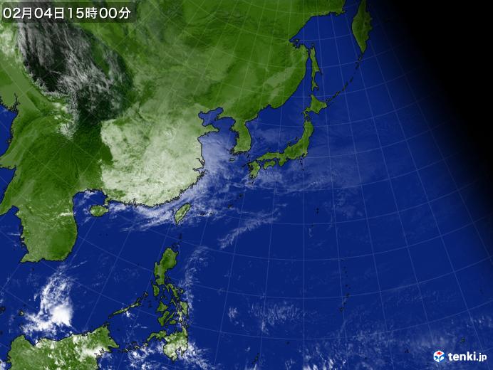 実況天気図(2024年02月04日)