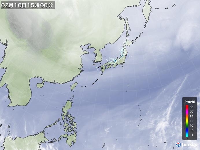 実況天気図(2024年02月10日)