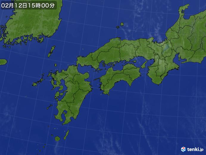 実況天気図(2024年02月12日)