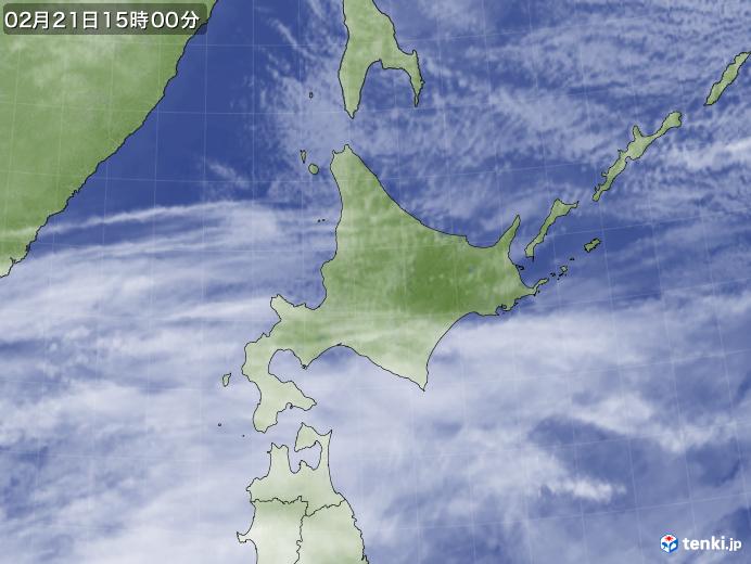 実況天気図(2024年02月21日)
