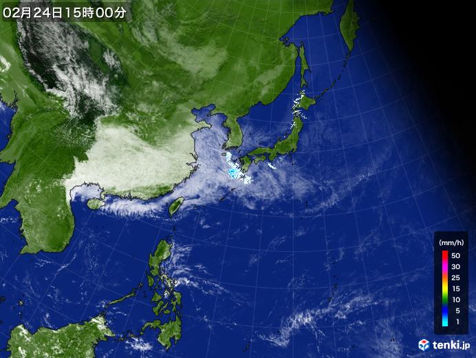 実況天気図(2024年02月24日)