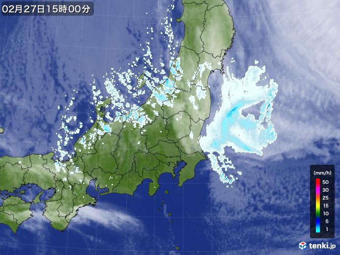 実況天気図(2024年02月27日)