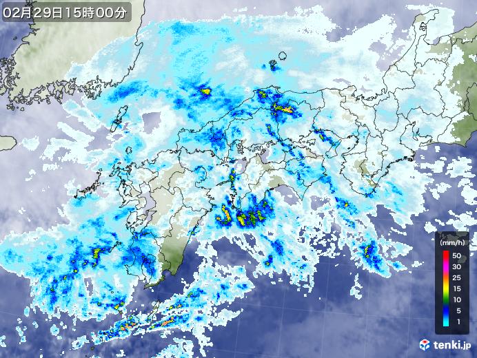 実況天気図(2024年02月29日)