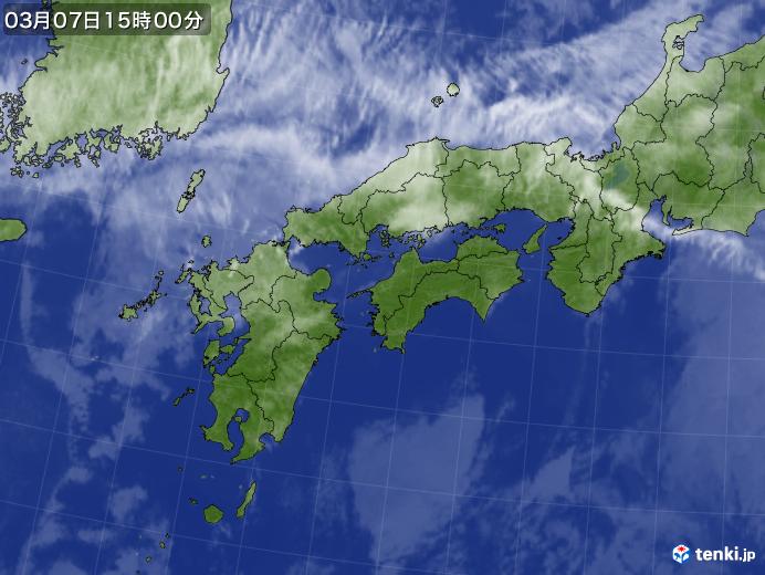 実況天気図(2024年03月07日)