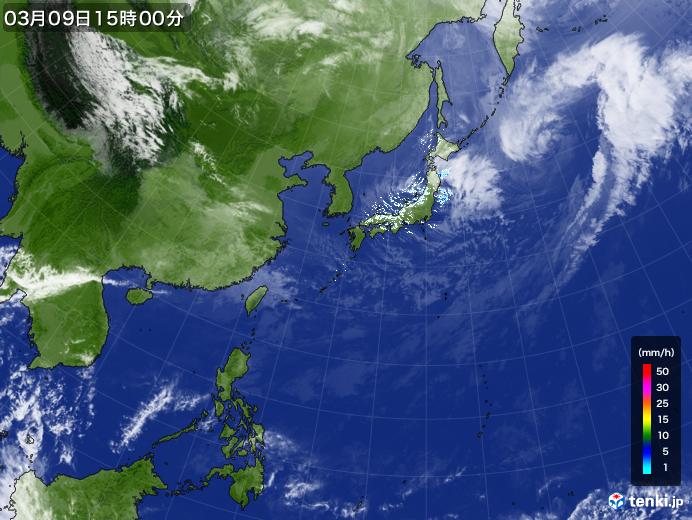 実況天気図(2024年03月09日)