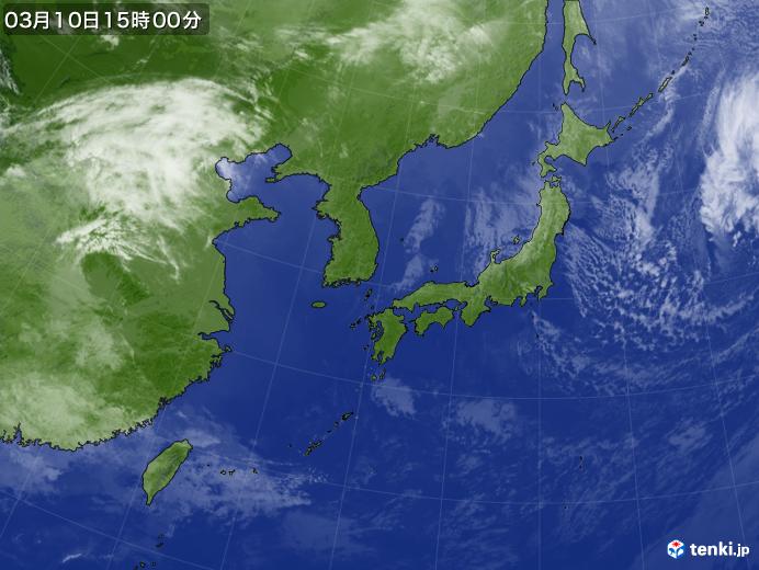実況天気図(2024年03月10日)