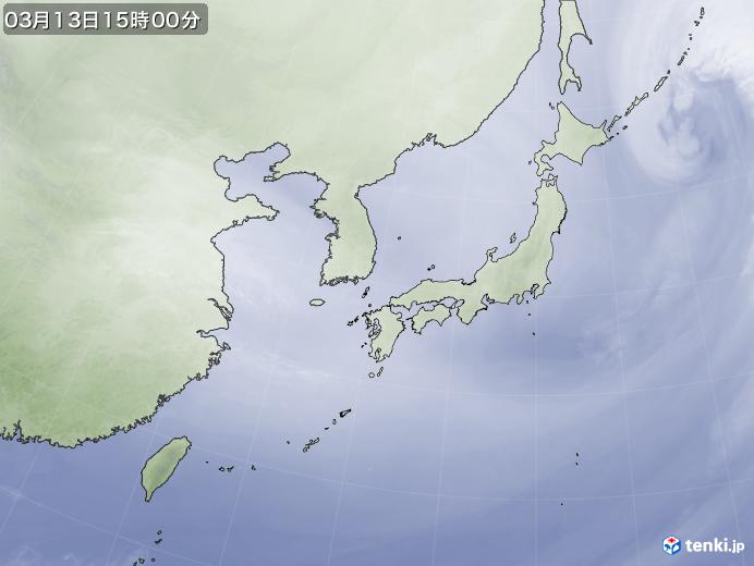 実況天気図(2024年03月13日)