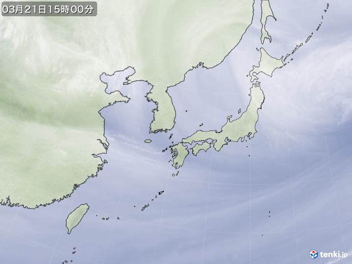 実況天気図(2024年03月21日)