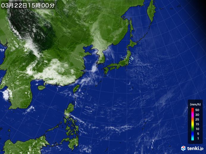 実況天気図(2024年03月22日)