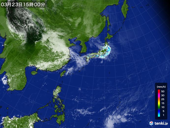 実況天気図(2024年03月23日)