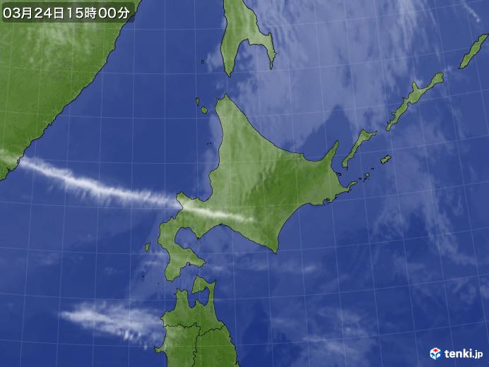 実況天気図(2024年03月24日)