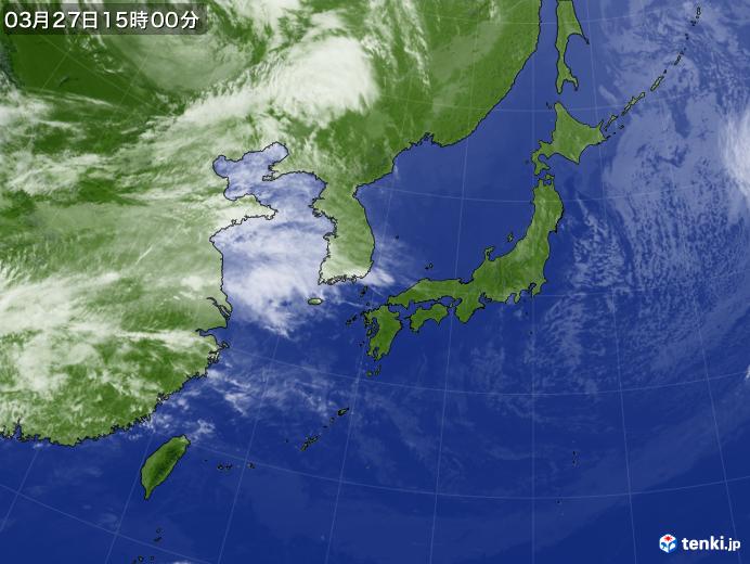 実況天気図(2024年03月27日)