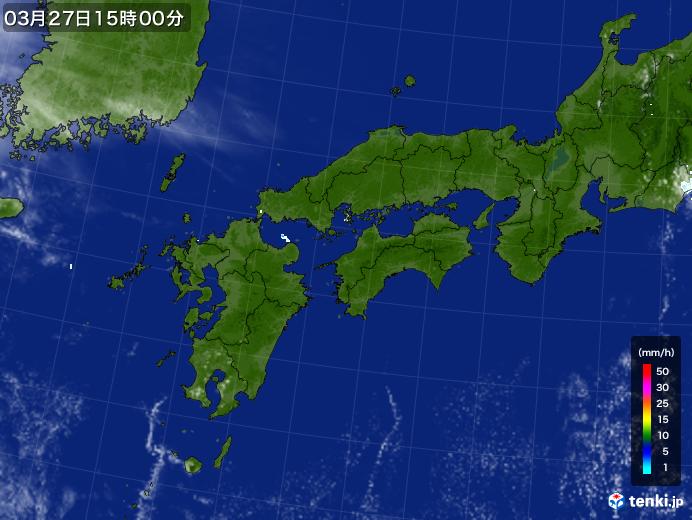 実況天気図(2024年03月27日)