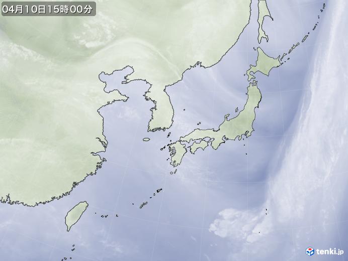 実況天気図(2024年04月10日)