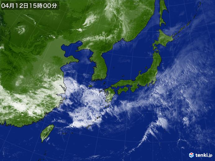 実況天気図(2024年04月12日)