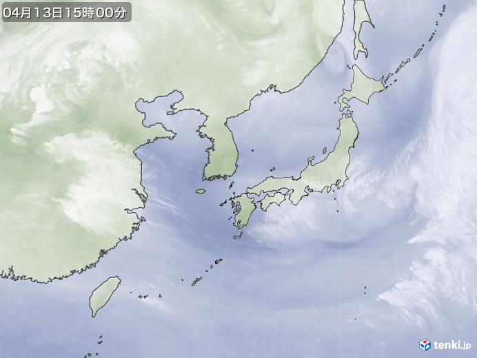 実況天気図(2024年04月13日)