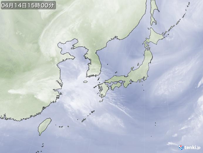 実況天気図(2024年04月14日)