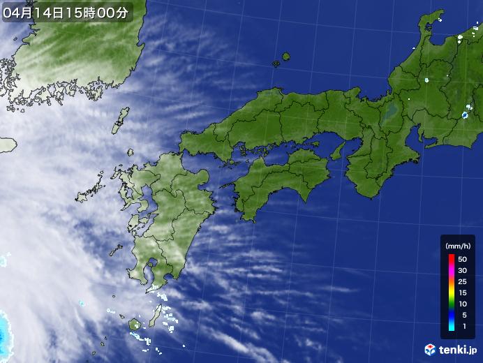 実況天気図(2024年04月14日)