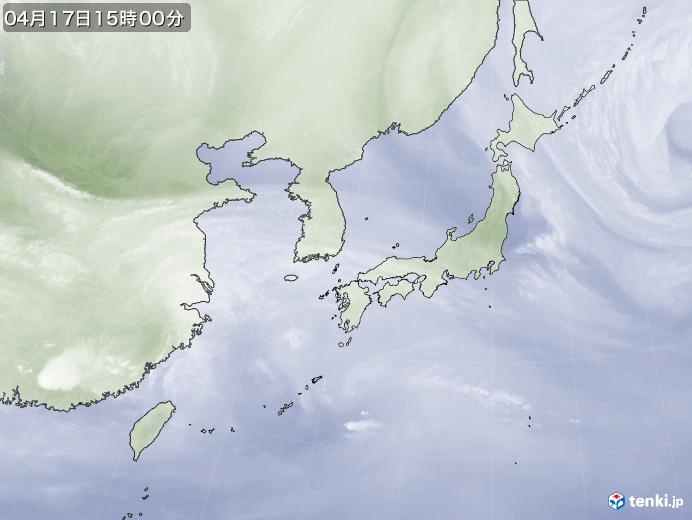 実況天気図(2024年04月17日)