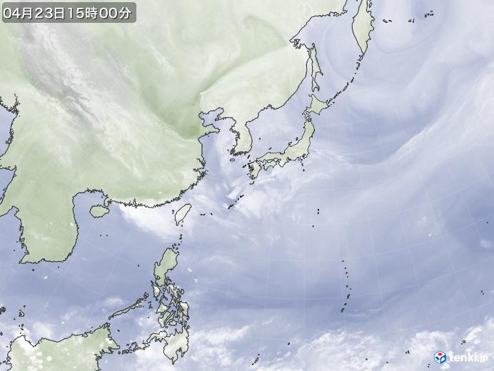 実況天気図(2024年04月23日)
