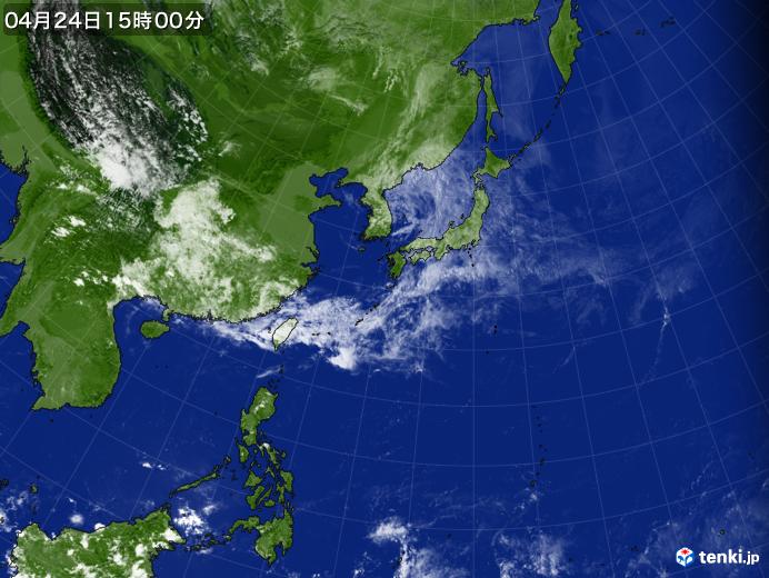 実況天気図(2024年04月24日)