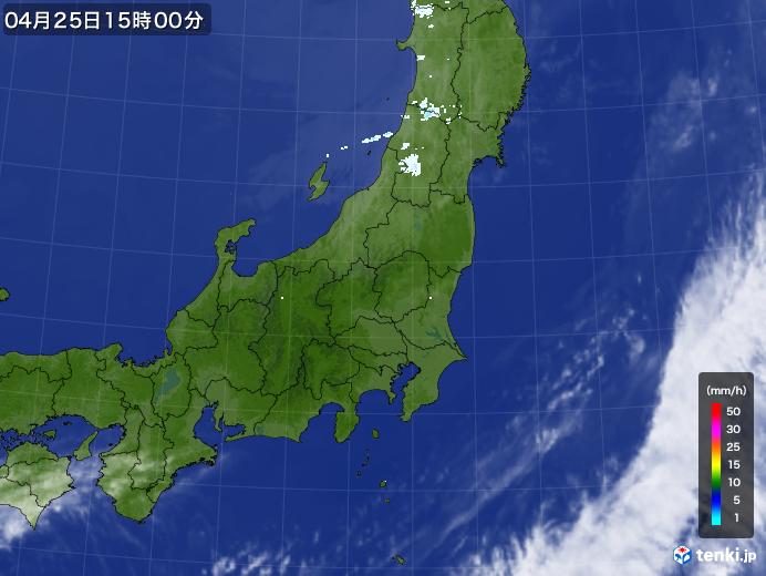 実況天気図(2024年04月25日)