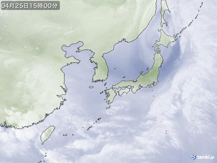実況天気図(2024年04月25日)