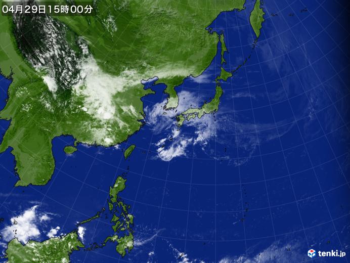 実況天気図(2024年04月29日)