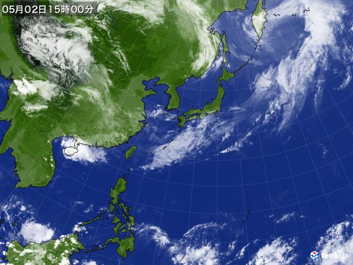 実況天気図(2024年05月02日)