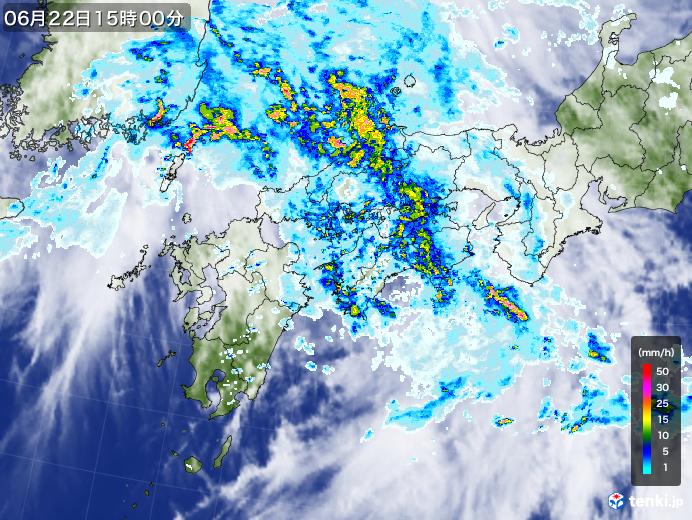 実況天気図(2024年06月22日)