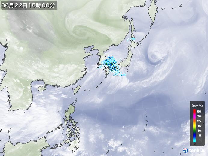 実況天気図(2024年06月22日)