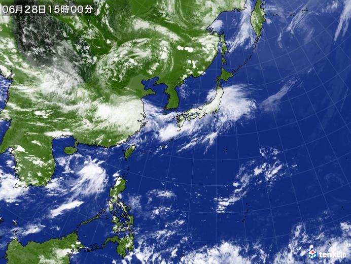 実況天気図(2024年06月28日)